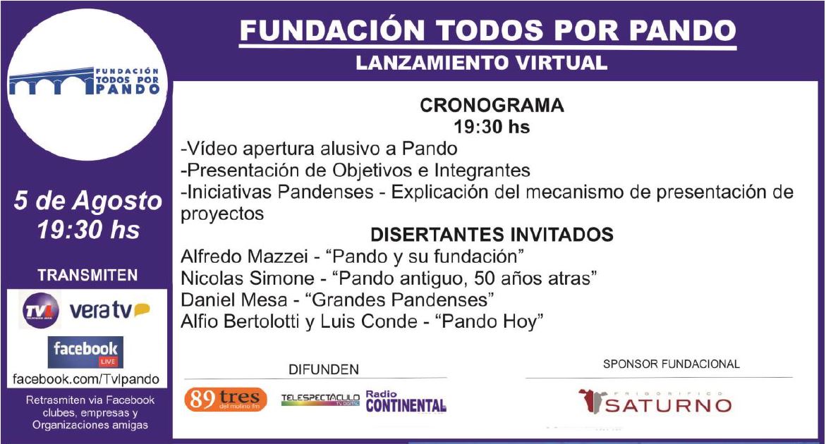 Invitación Lanzamiento Fundación Todos por Pando - CCIAP