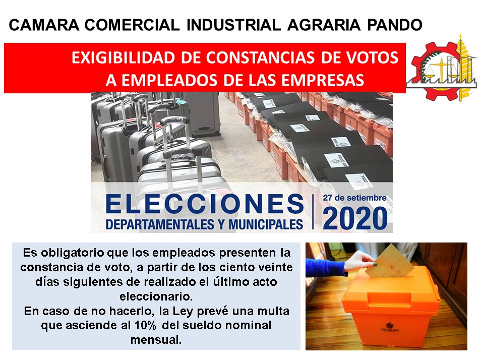 exigibilidad constancia votos